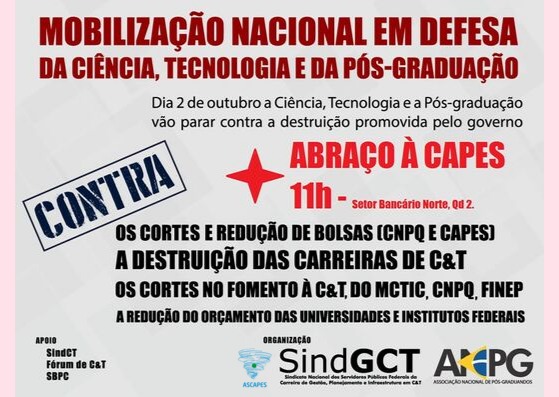 Mobilização Nacional em Defesa da Ciência, Tecnologia e da Pós-Graduação